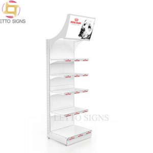 18 Years China Factory Custom Pop Pos Retail Store Pet Food Showcase Floor Wire Metal Display Racks