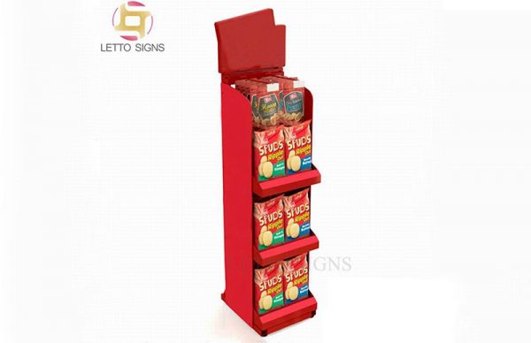 18 Years China Factory Retail Store POP POS Floor Cardboard Cookies Snacks Potato Chips Food Product Biscuits Display Stand