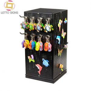 18 Years Factory Custom Counter Top Pegs Hooks Spinning Rotating Gifts Keychain Metal Dispaly Stands