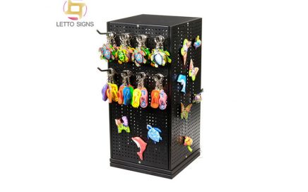 18 Years Factory Custom Counter Top Pegs Hooks Spinning Rotating Gifts Keychain Metal Dispaly Stands