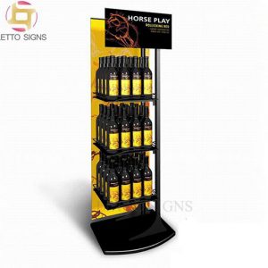 18 Years Factory Pop Pos Retail Store Supermarket Floor Metal And Wood Commercial Wine Display Racks