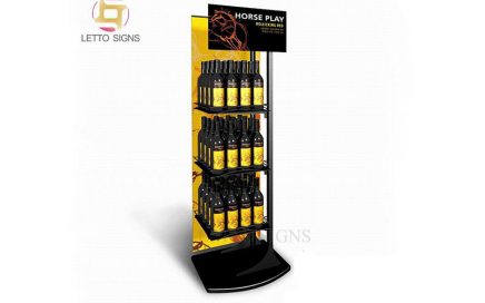 18 Years Factory Pop Pos Retail Store Supermarket Floor Metal And Wood Commercial Wine Display Racks