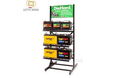 18 Years Factory Retail Store POP POS Flooring Wire Metal Storage Battery Display Rack