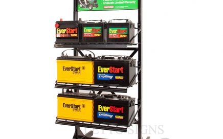 Flooring Metal Storage Battery Display Rack