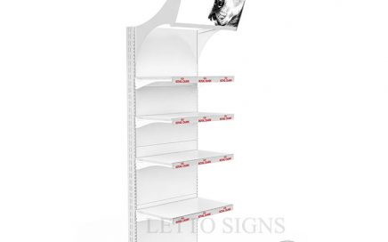 Metal Floor Pet Food Showcase Display Shelf