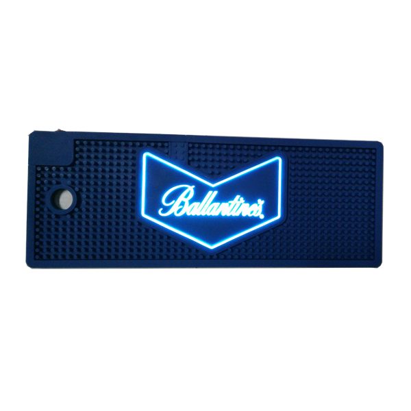 custom led spill rubber pvc tabel bar mat