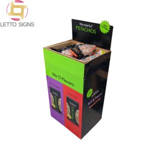 Custom Promotional Pop Pos Floor Standing Shop Retail Cardboard Display Bins