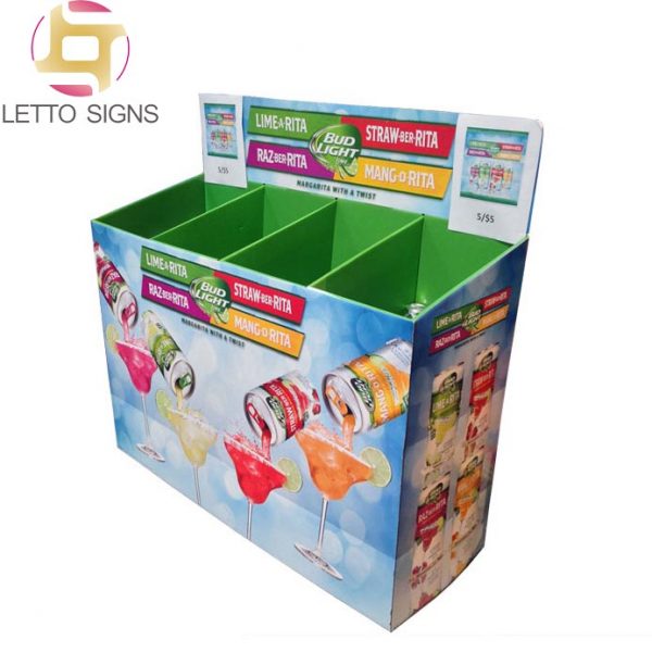 18 Years China Factory Custom Beverage Can Bottle Drink Floor Storage Cardboard Dump Bin Display2