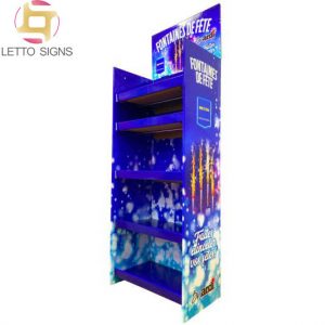 Merchandising Custom Firworks Retail Store Pop Corrugated Cardboard Floor Displays