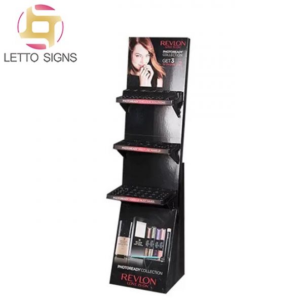 18 Years Factory Custom Advertising Make Up Shop Retail Store Cardboard Lipgloss Perfume Eyelash Makeup Cosmetic Display Stand