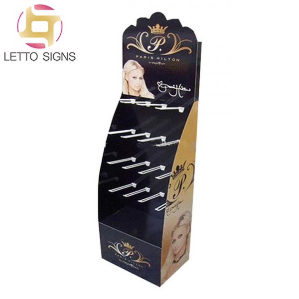 18 Years Factory Custom Floor Shop Store Corrugated Paper Cardboard Wig Hair Extension Retail Display Racks