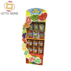 18 Years Factory Merchandising Custom Pop Pos Retail Potato Chip Biscuit Candy Store Floor Cardboard Snack Display Stand