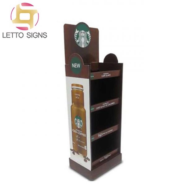 18 Years Factory Merchandising Custom Promotional Pop Pos Retail Store Floor Corrugated Paper Coffee Cardboard Display