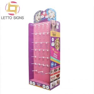 18 Years Factory Pos Retail Store Floor Product Advertising Cardboard Makeup Cosmetic Lashes Eyelash Display Stand