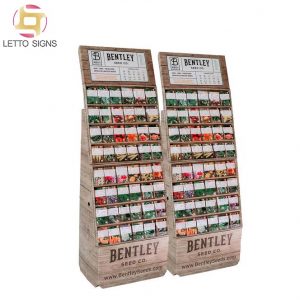 18 Years Factory Promotional Custom Pop Pos Retail Store Floor Corrugated Paper Cardboard Display Rack Stand Seed Packet Display