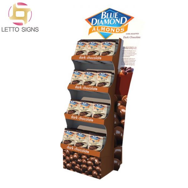18 Years Pop Pos Customer Advertising Product Floor Retail Store Corrugated Paper Cardboard Candy Sweets Chocolate Display Stand