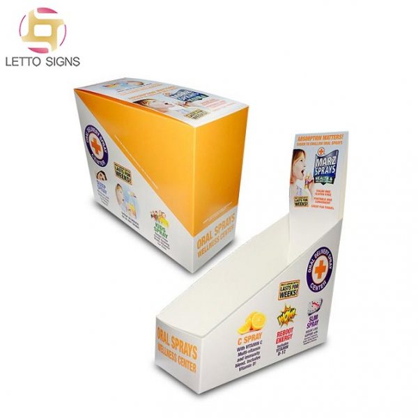 China Custom Retail Store Tear Off Carton Corrugated Paper Cardboard Wellness Products Display Box Counter Shipper Displays