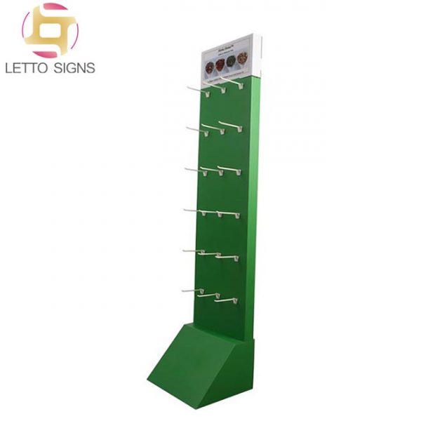 Products Retail Shop Store Hooks Pegs Hanging Floor Corrugated Paper Cardboard Tea Display